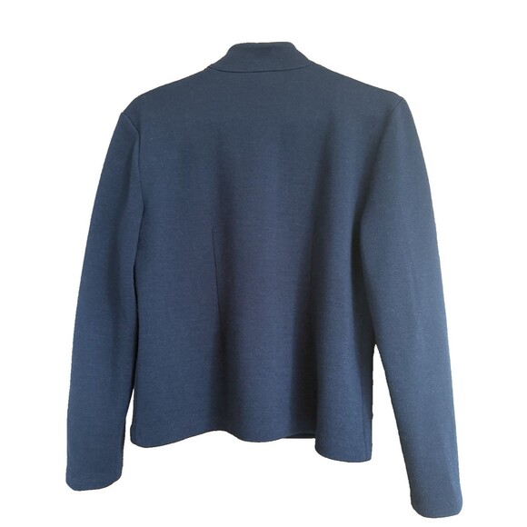 Ralph Lauren Merino Wool Jacket Size L Petite Navy Blue Gold Buttons - Picture 3 of 9